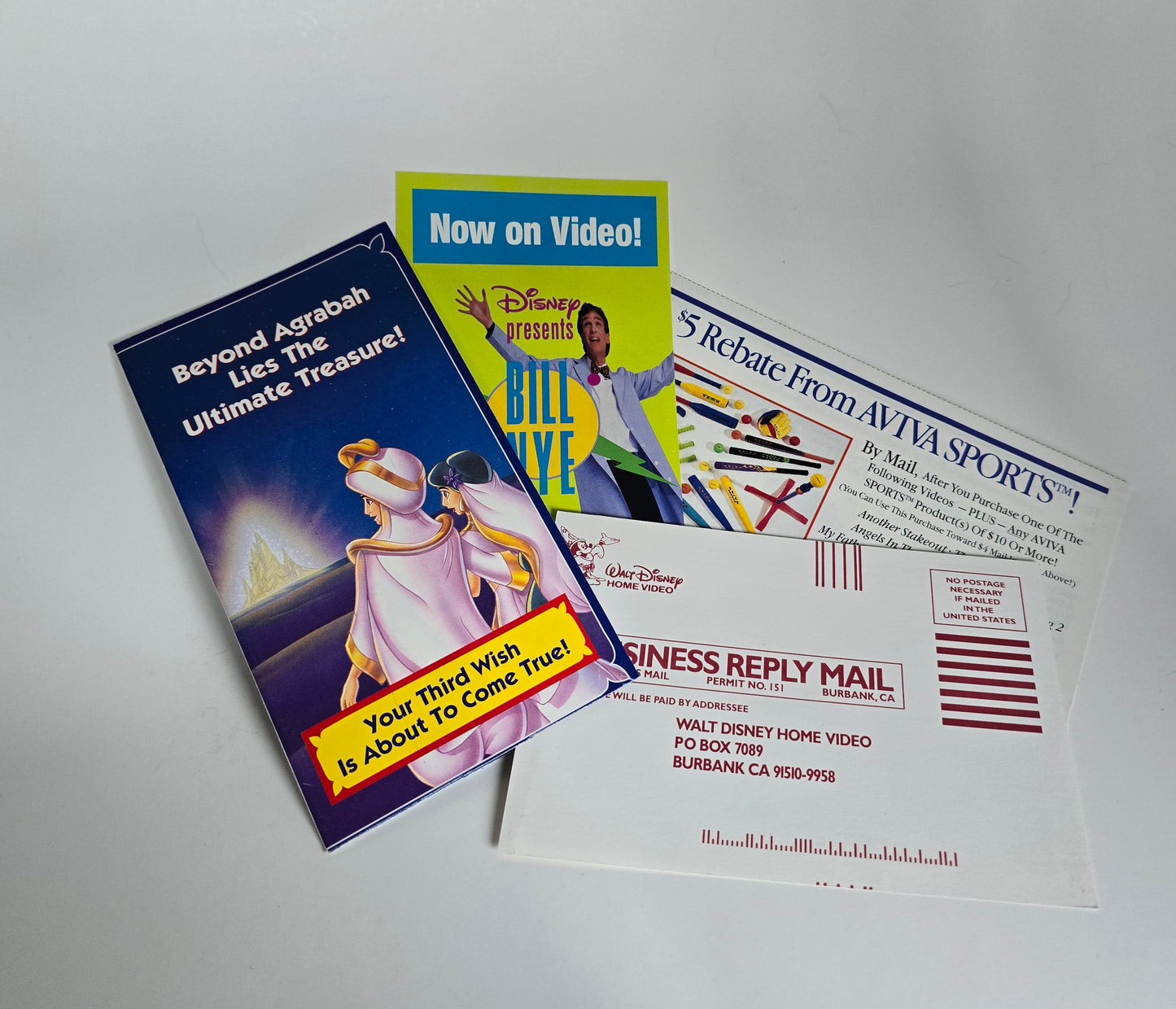 Angels in the Outfield promotional inserts included in with the VHS cassette.