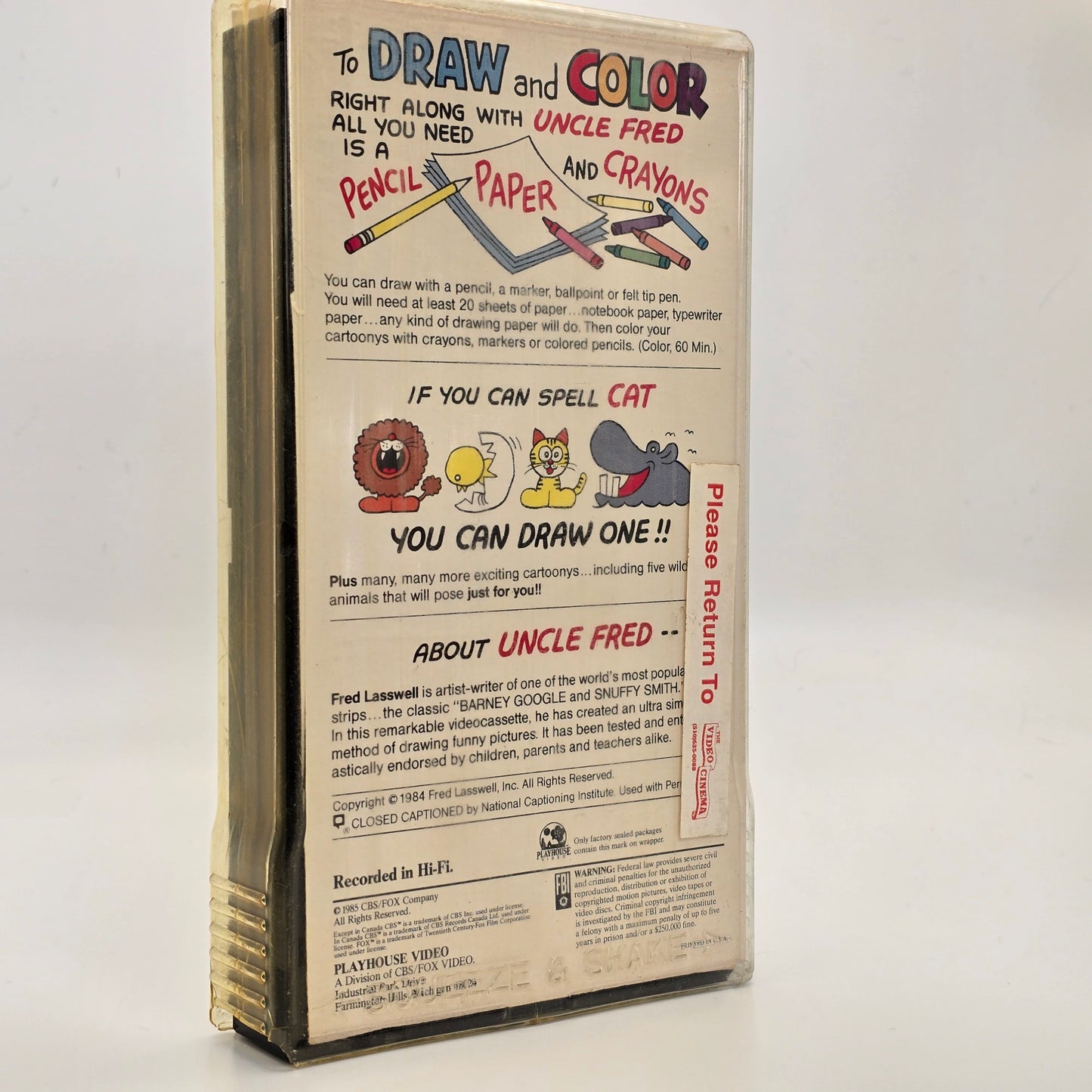 Draw and Color Your Very Own Cartoonys with Uncle Fred