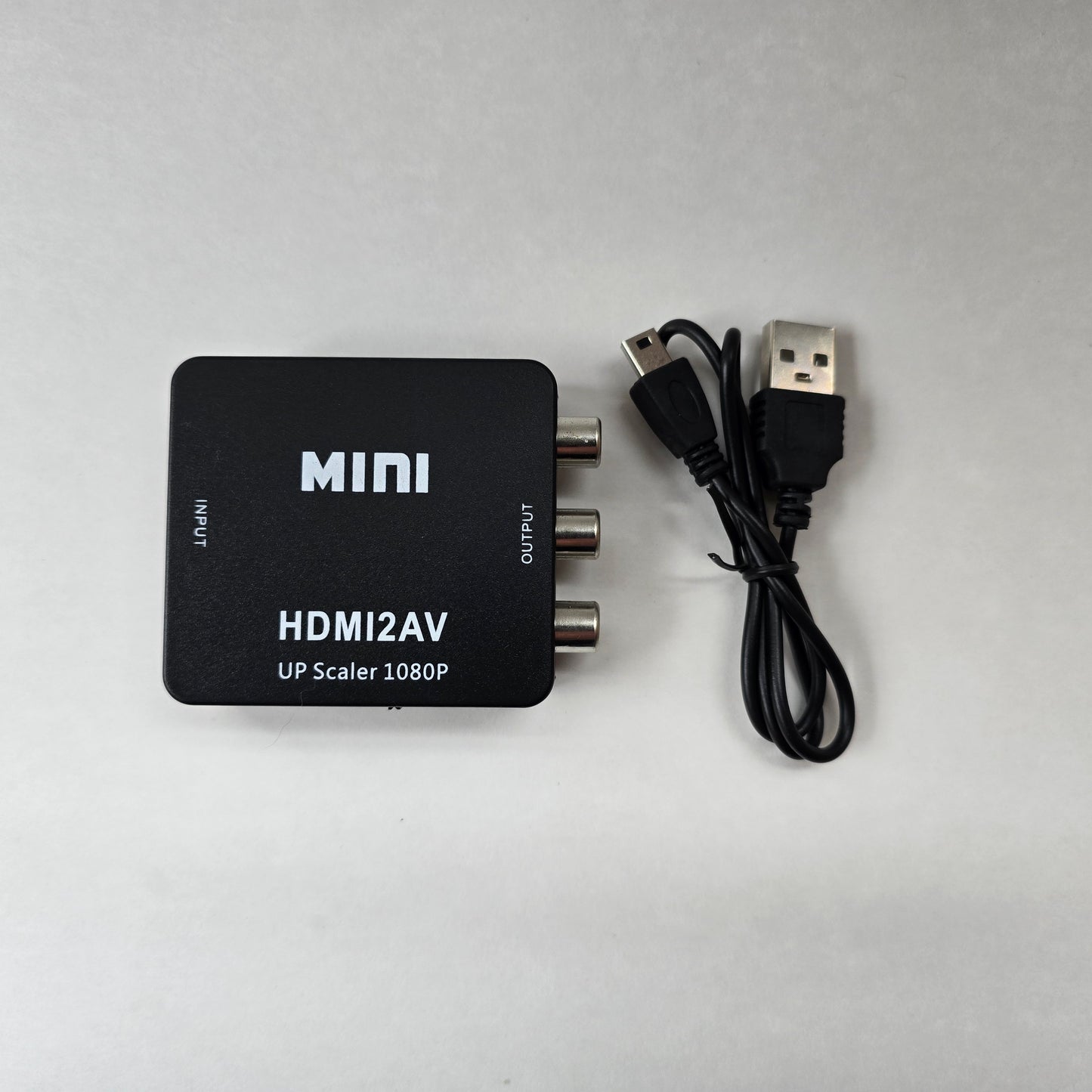 Mini HDMI2AV | HDMI to AV Converter with USB Power Cord