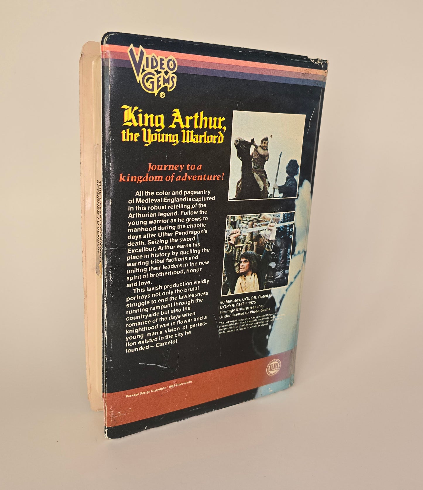 King Arthur the Young Warlord back cover.