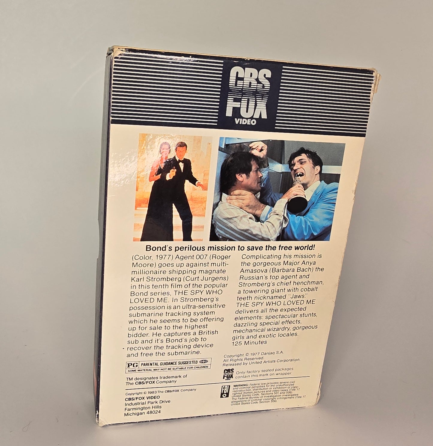 The Spy Who Loved Me back cover.