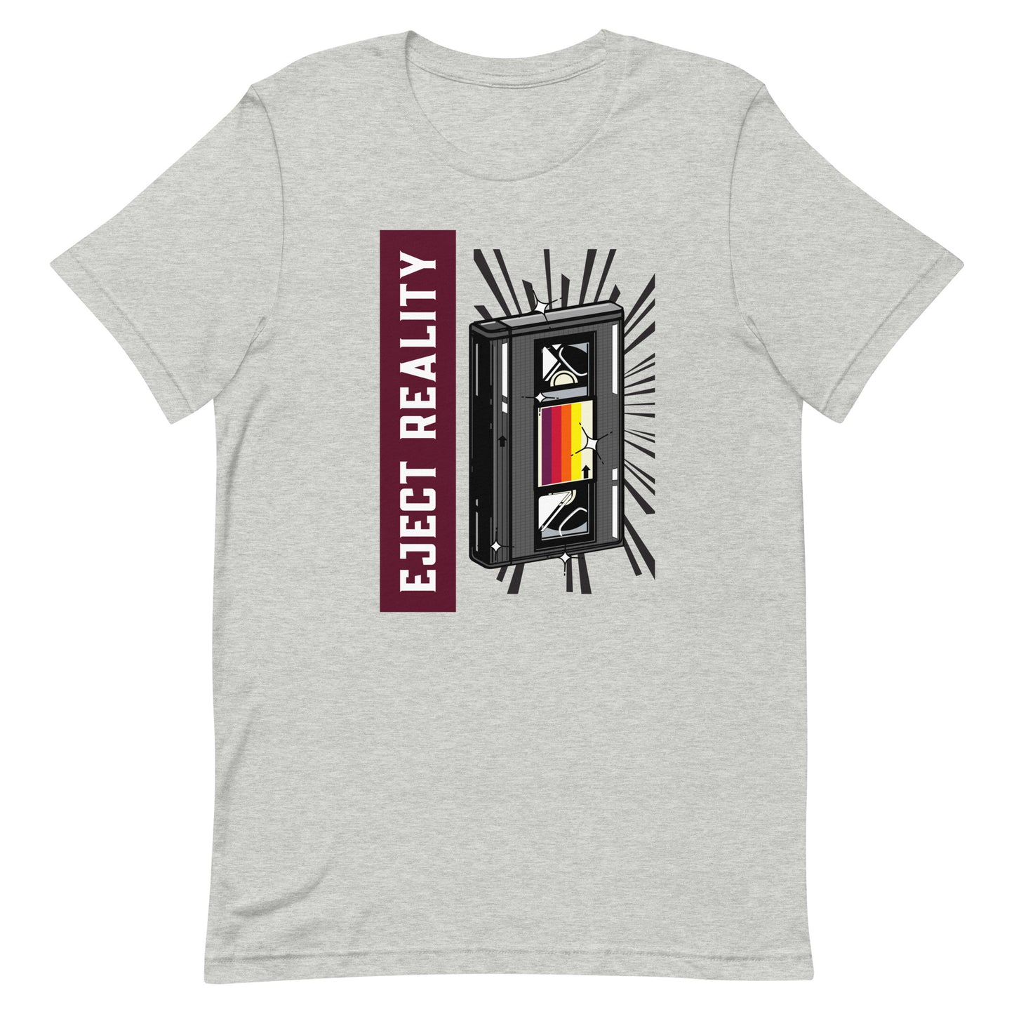 T-shit with an image of a vhs casstte and "Eject Reality" printed on it