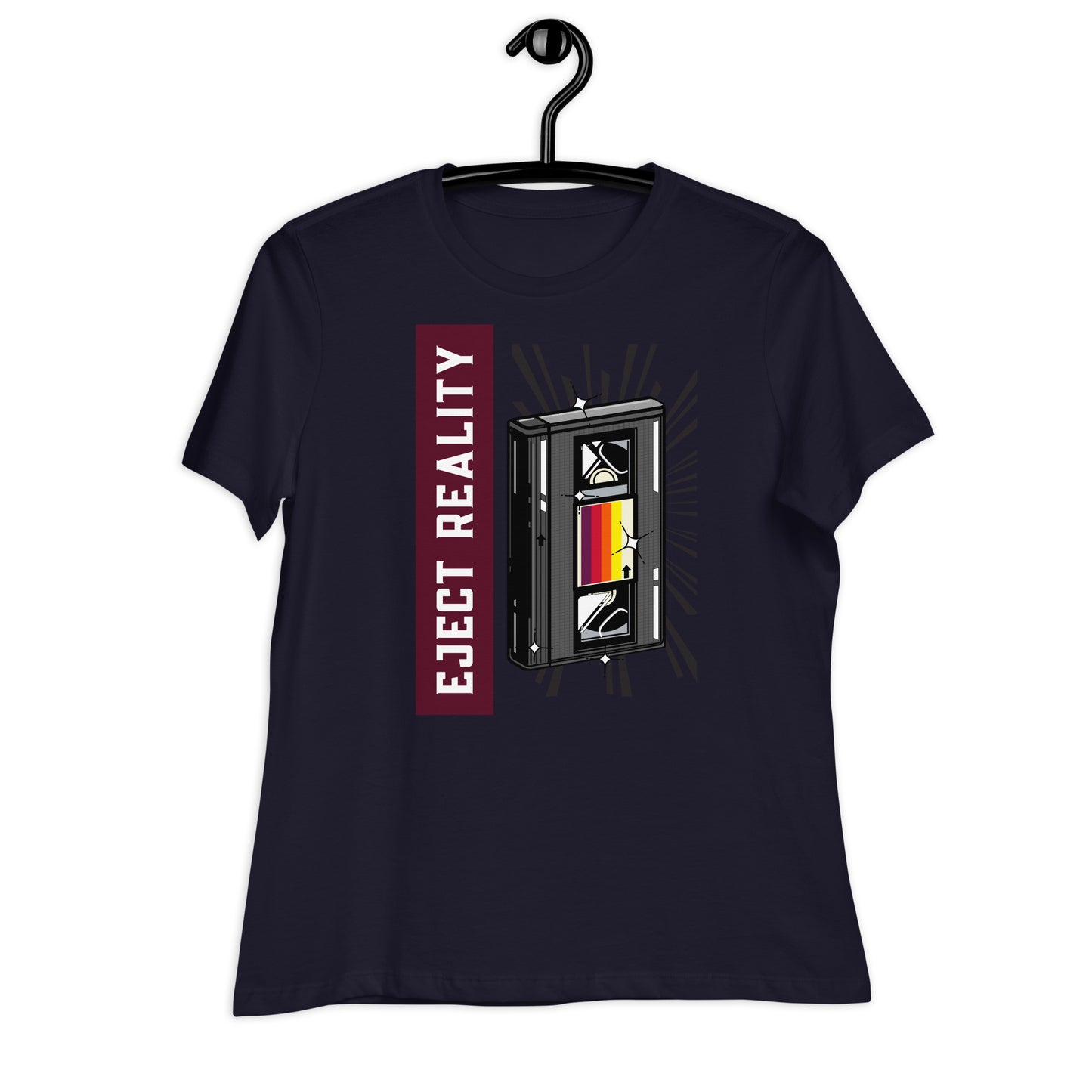 T-shit with an image of a vhs casstte and "Eject Reality" printed on it