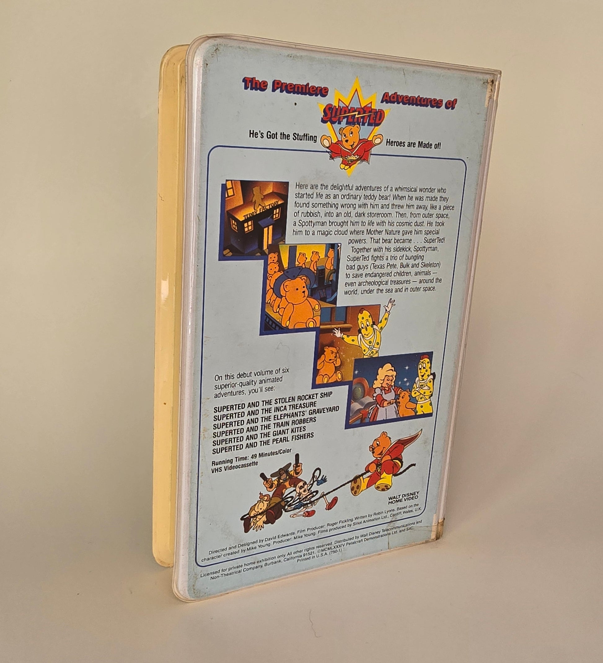 The Premiere Adventures of Superted back cover.