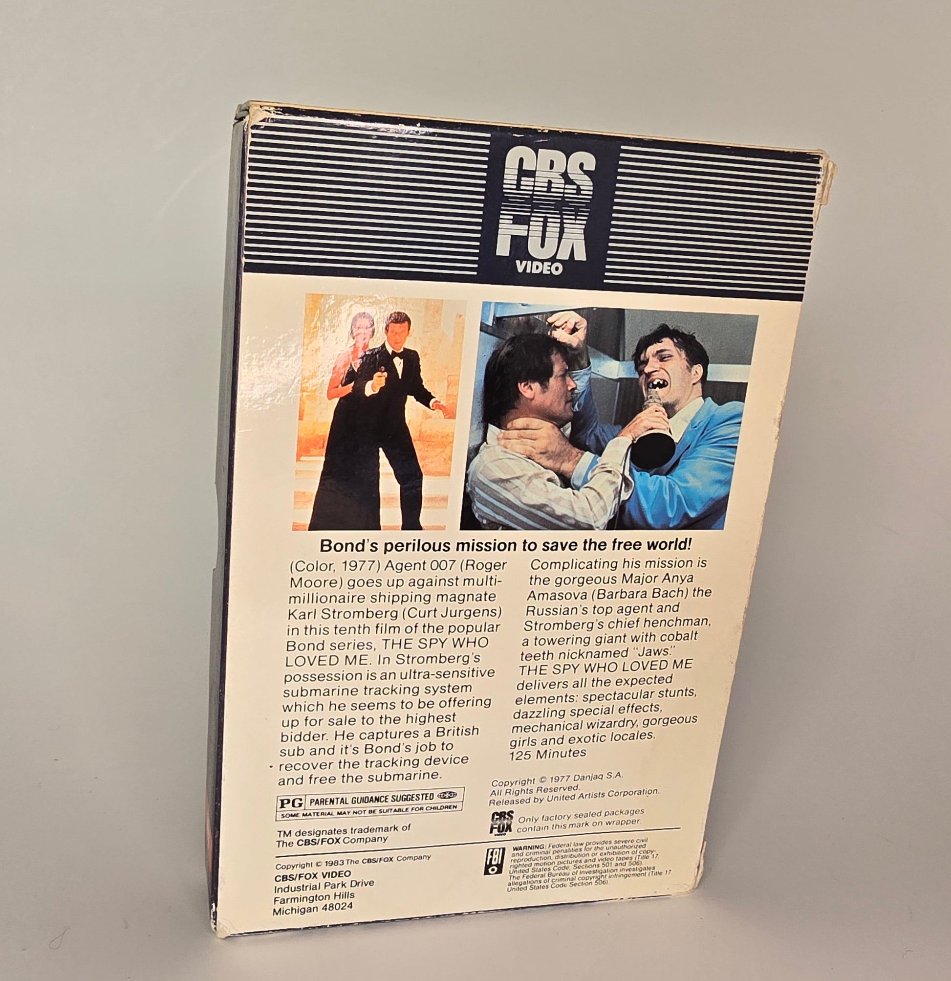 The Spy Who Loved Me back cover.