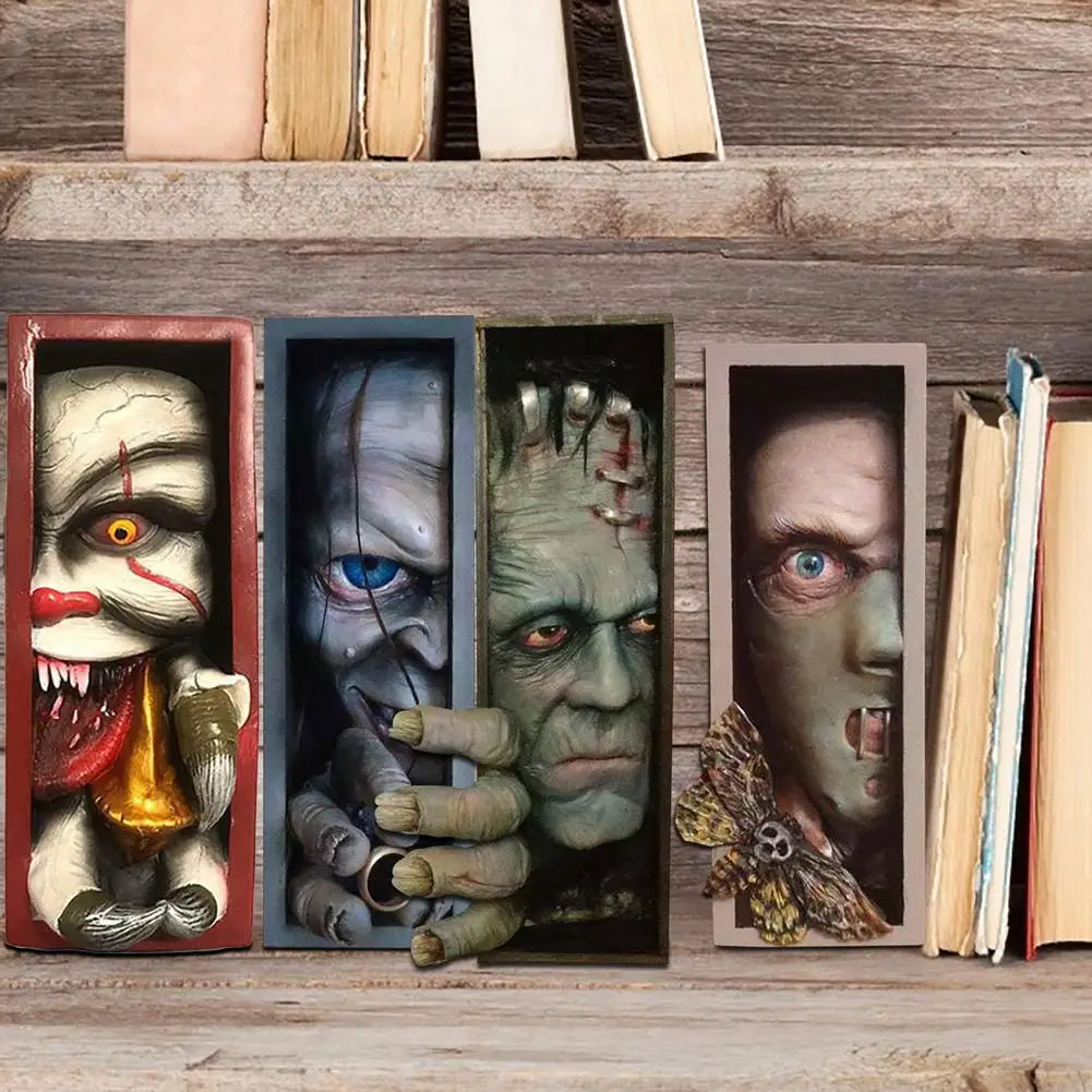 Horror Face Resin Bookends